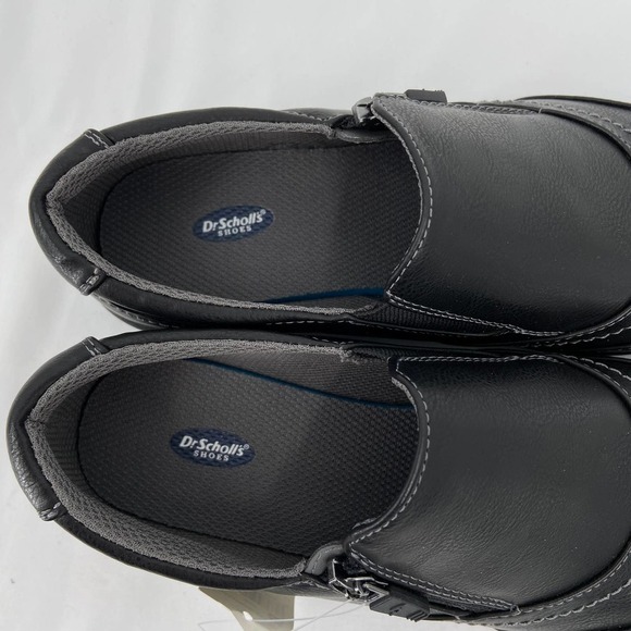 DR Scholl’s Hyacinth Black Faux Leather Zip Side Slip-On Comfort Shoe, Women's 6 - Picture 5 of 8